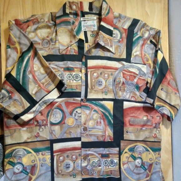 Vintage Reyn Spooner Corvette Hawaiian Shirt - Picture 2 of 8